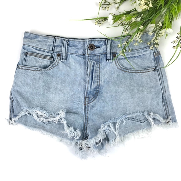 Free People Pants - Free People High Waist Cut Off Denim Jean Shorts